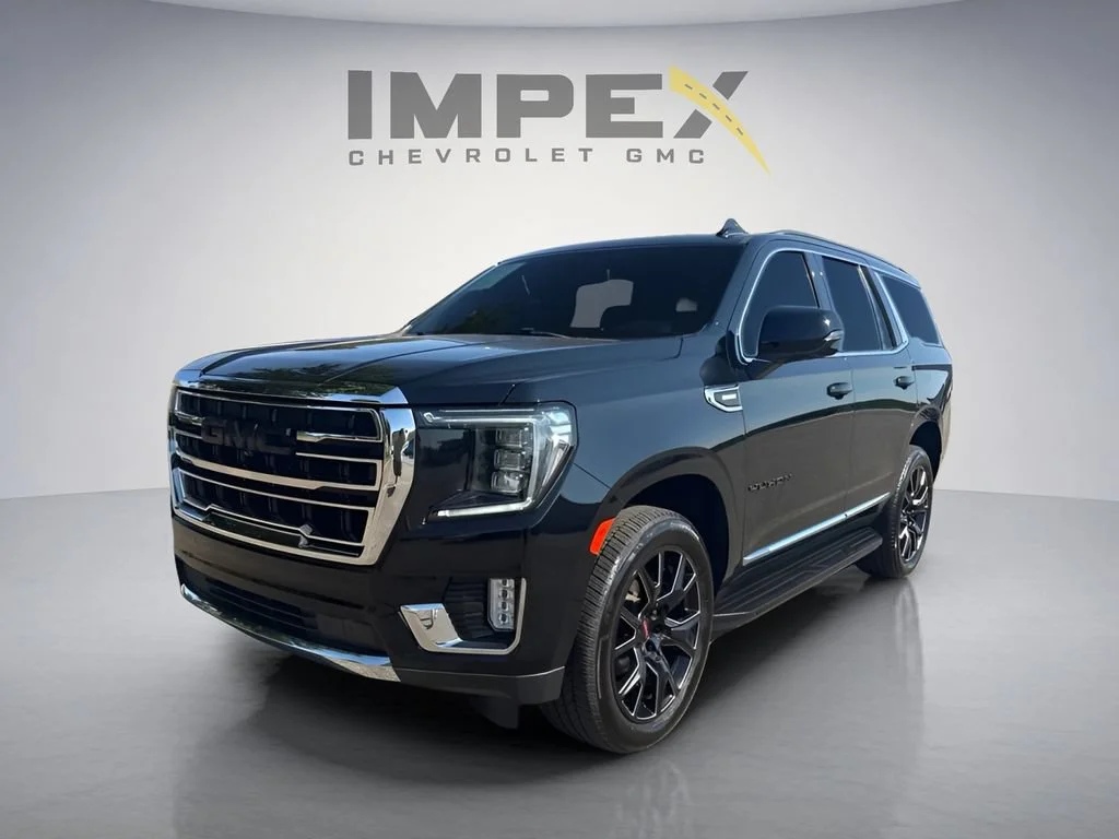 Used 2021 ONYX BLACK GMC SLT image 1