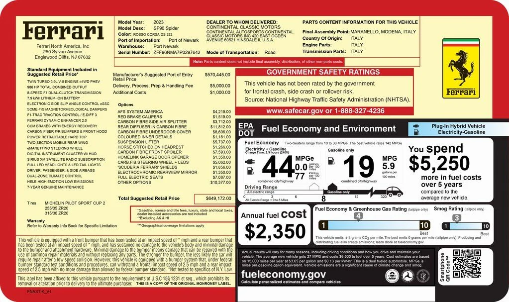 Certified Used 2023 Rosso Corsa Ferrari  image 146