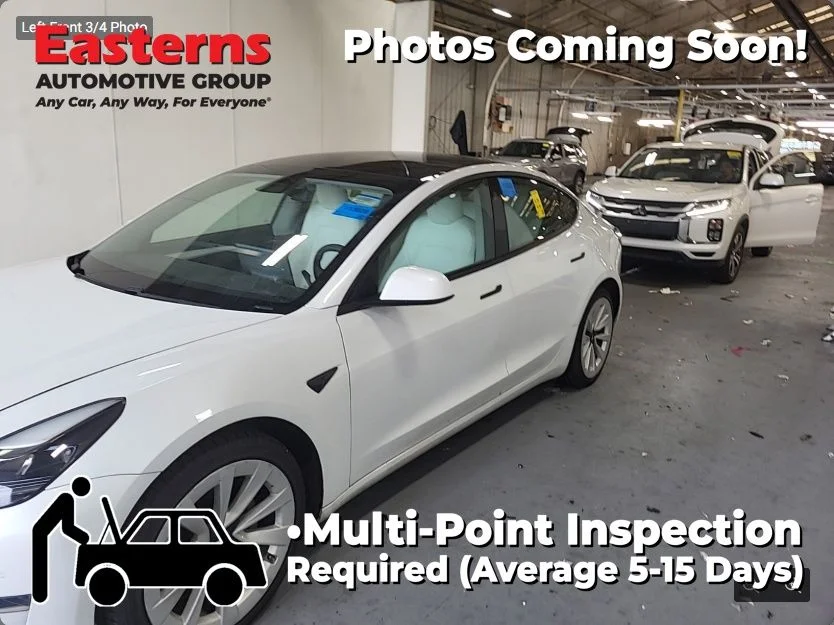 Used 2021 White Tesla Standard Range Plus image 1