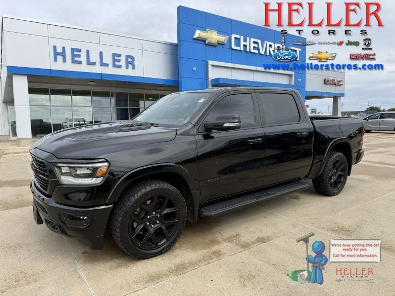Used 2022 Diamond Black Crystal Pearlcoat Ram Laramie image 1
