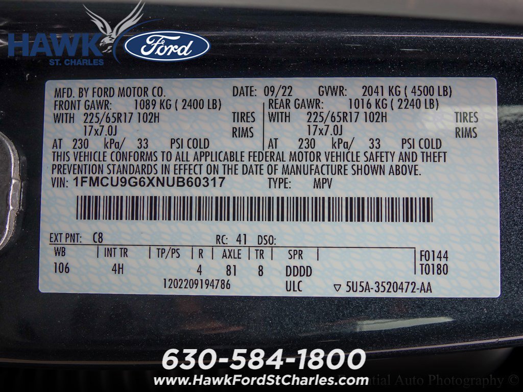 Certified Used 2022 Blue Metallic Ford SE image 29