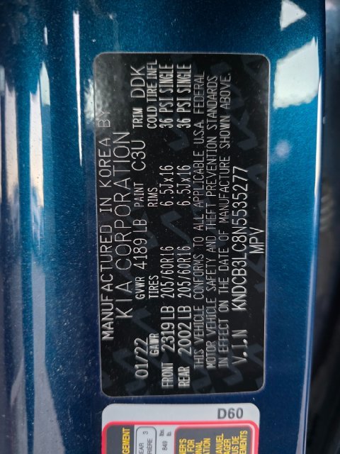 Used 2022 Deep Cerulean Kia LXS image 3