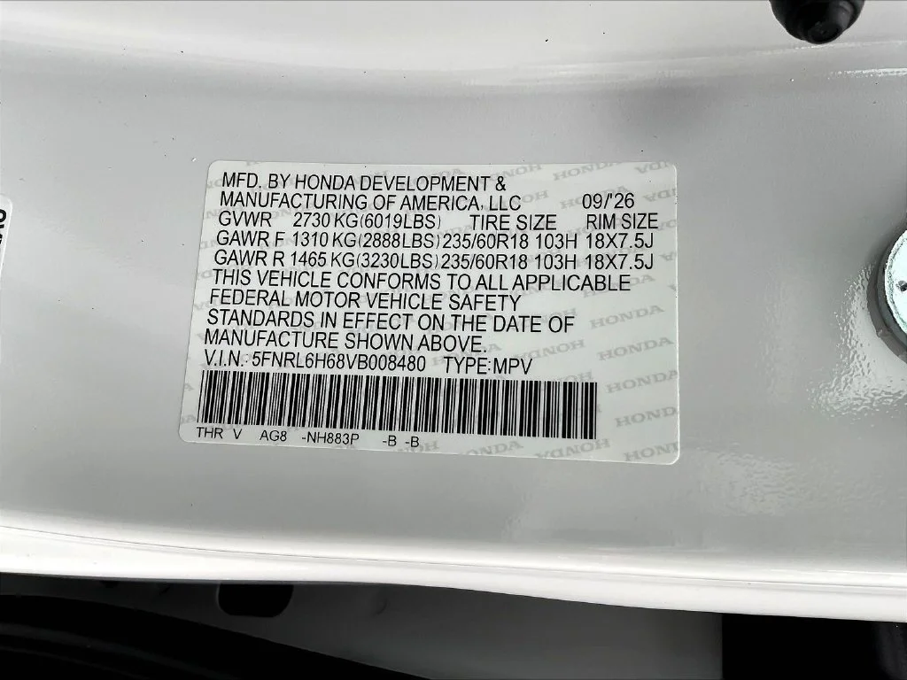 New 2027 Platinum White Pearl Honda EX-L image 34