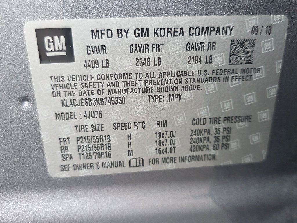Used 2019 Satin Steel Metallic Buick Preferred image 35