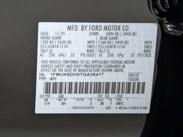 New 2026 Agate Black Metallic Ford Active image 51