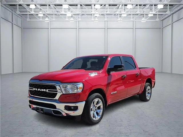 Used 2023 Flame Red Clearcoat RAM Big Horn/Lone Star 4x2 Crew Cab 144.5 in. WB image 1