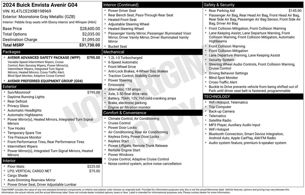Certified Used 2024 Gray Buick Avenir image 5