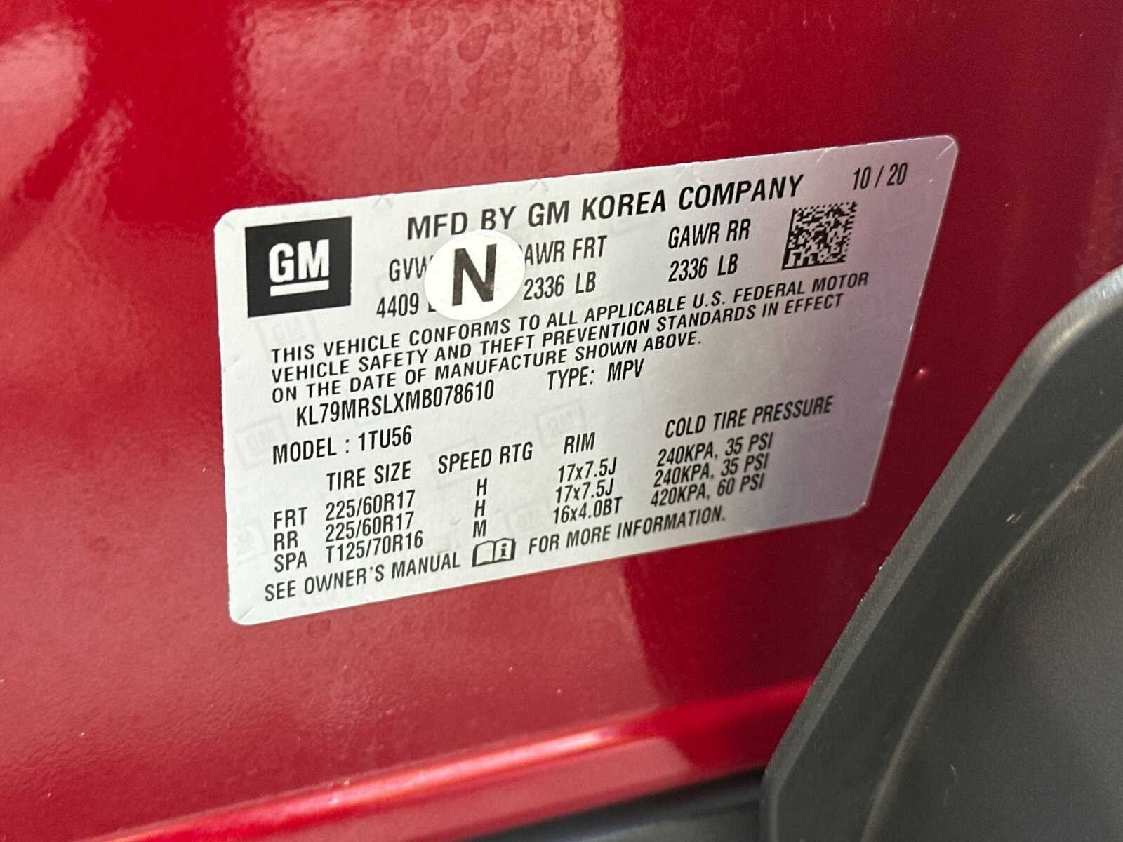 Used 2021 Scarlet Red Chevrolet LT 4D Sport Utility image 35