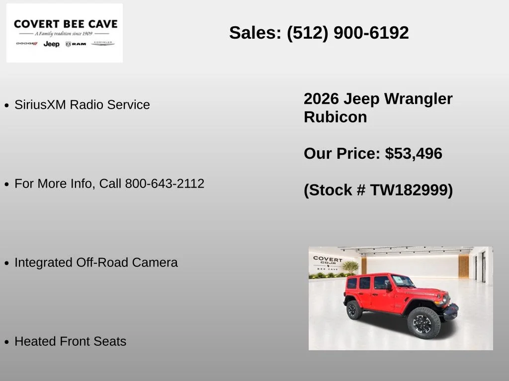 New 2026 Firecracker Red Clearcoat Jeep Rubicon image 37