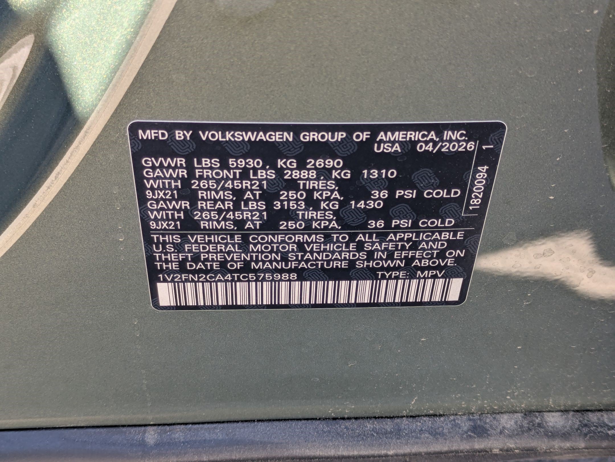 New 2026 Green Metallic Volkswagen 2.0T SEL Premium R-Line image 17