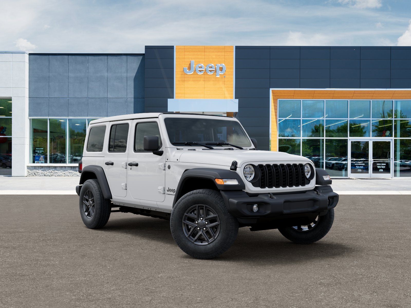 New 2026 Bright White Clear-Coat Exterior Paint Jeep Sport S image 31