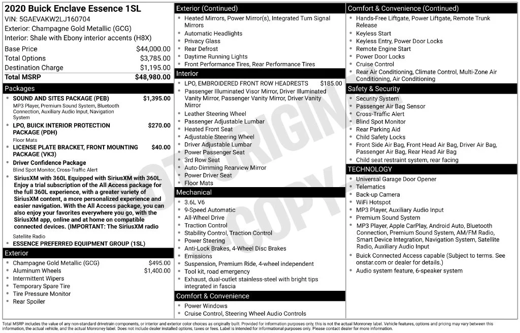 Used 2020 Gold Buick Essence image 9