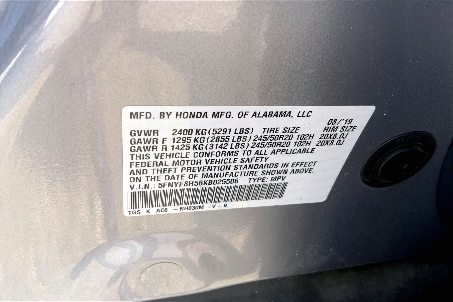 Used 2019 Lunar Silver Metallic Honda EX-L image 37