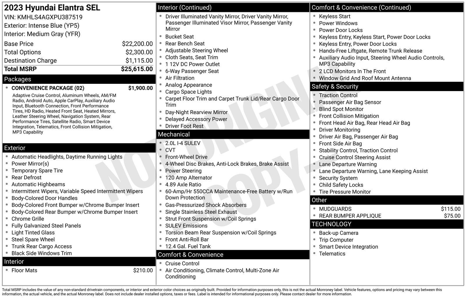 Used 2023 Blue Hyundai SEL image 64