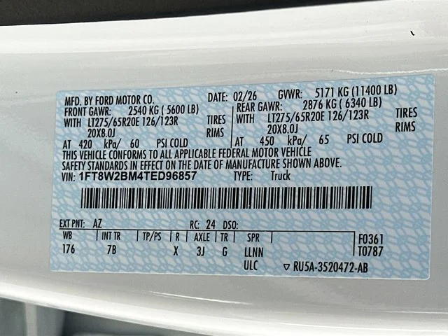 New 2026 White Metallic Ford Platinum image 21