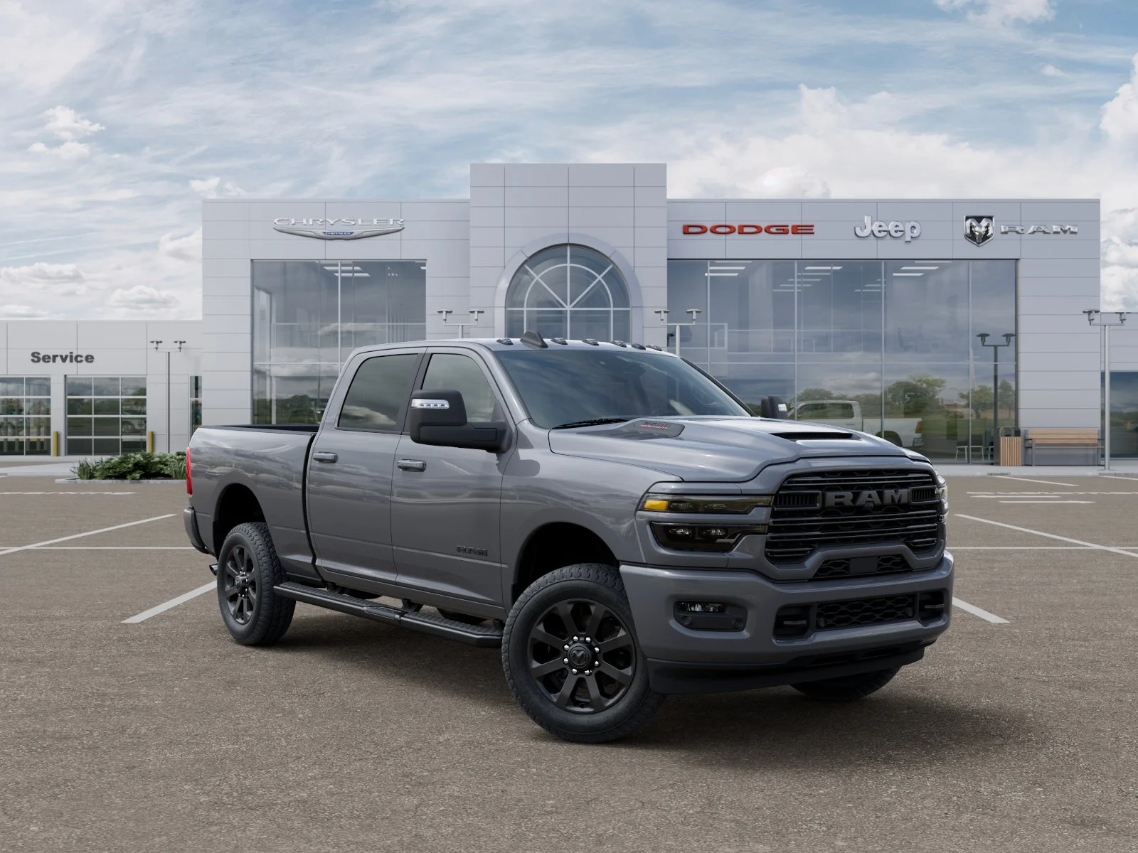 New 2026 Ceramic Gray Clear-Coat Exterior Paint RAM Laramie image 5