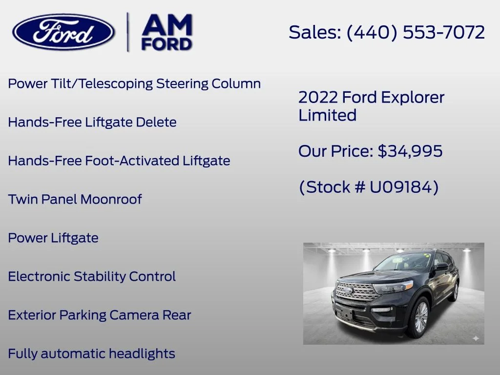 Certified Used 2022 Black Metallic Ford Limited image 20