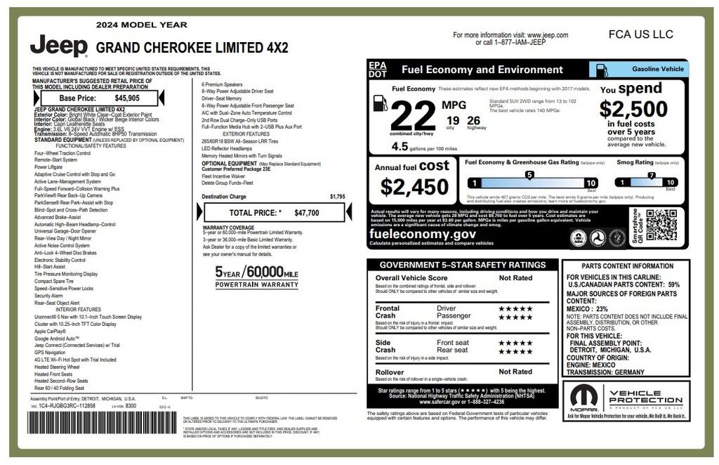 Certified Used 2024 White Jeep Limited image 4