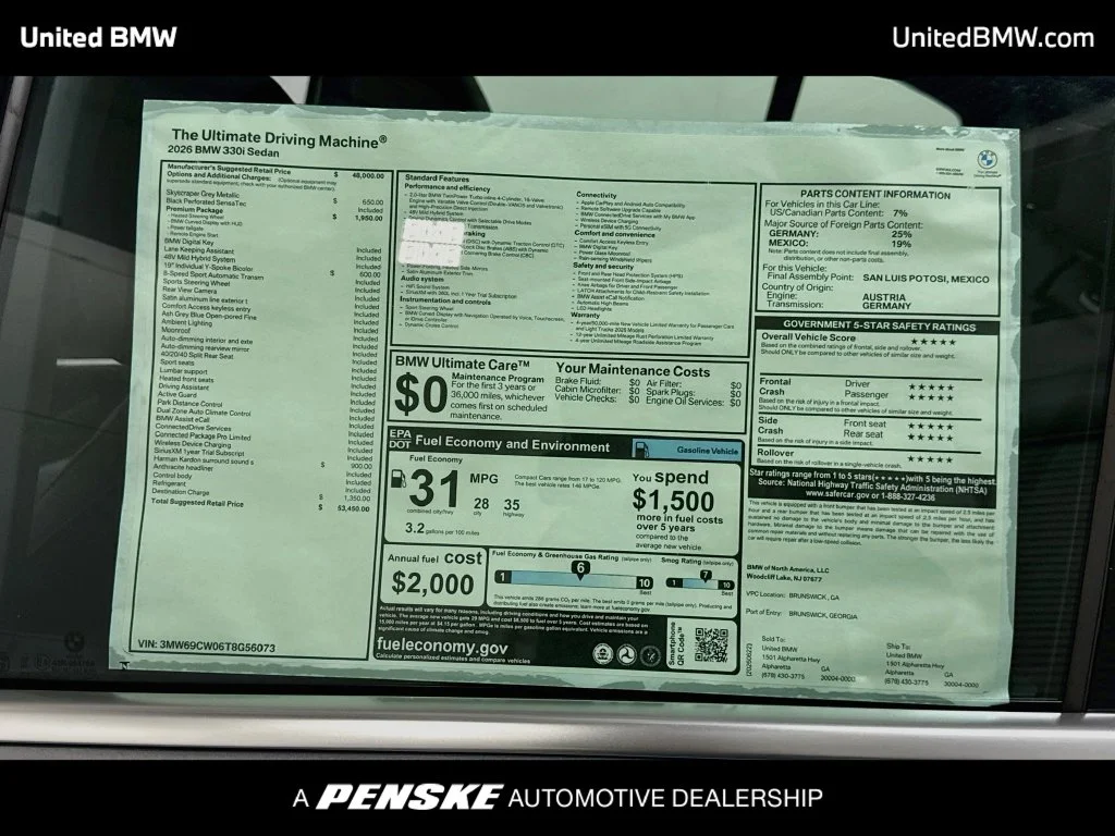 Used 2026 Skyscraper Grey Metallic BMW 330i image 15