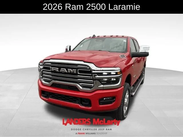 New 2026 Flame Red Clear-Coat Exterior Paint RAM Laramie image 2