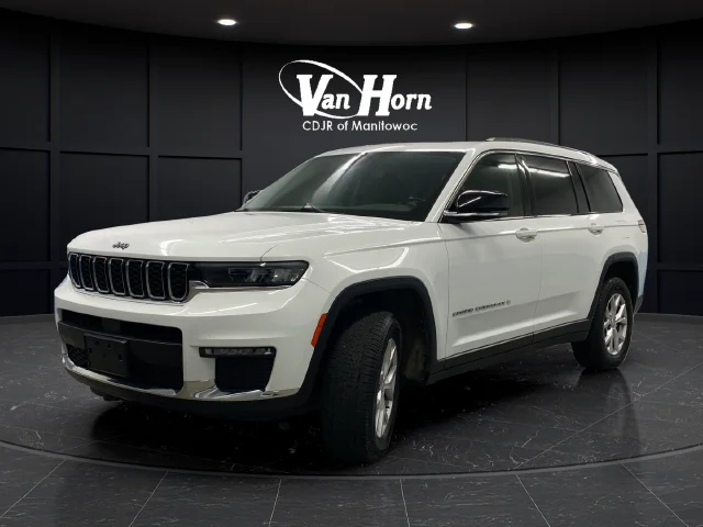 Used 2021 Bright White Clearcoat Jeep Limited image 3