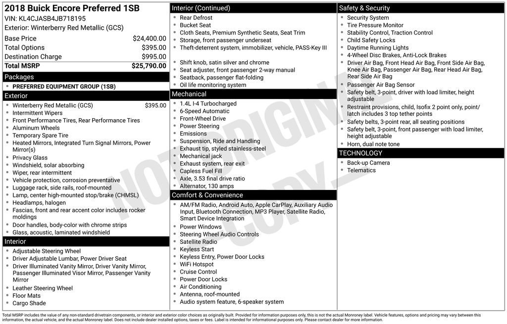 2018 Buick Encore Preferred