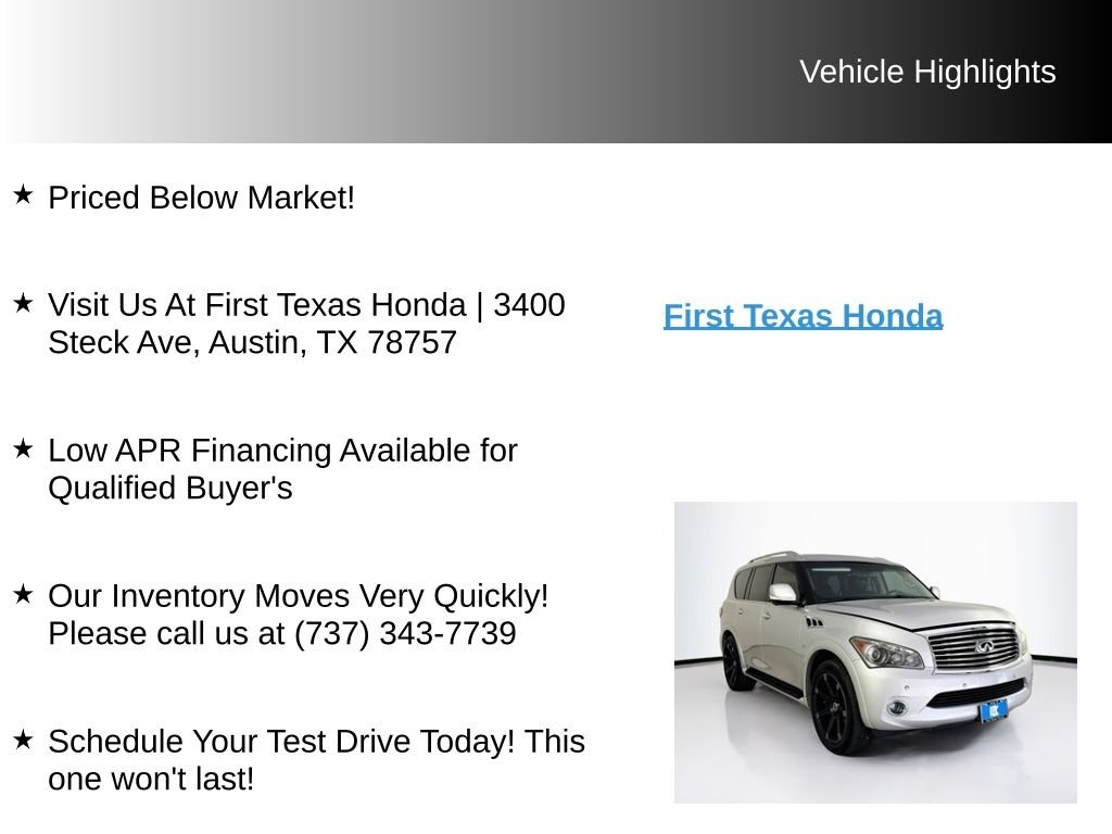 Used 2014 Liquid Platinum INFINITI Base image 10