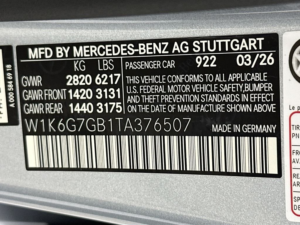 New 2026 Cirrus Silver Metallic Mercedes-Benz S 580 image 34