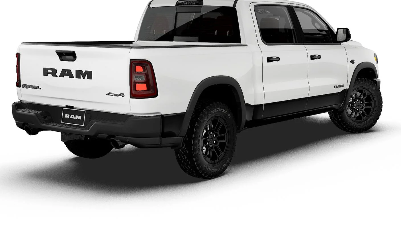 New 2027 Bright White Clear-Coat Exterior Paint RAM REBEL image 2