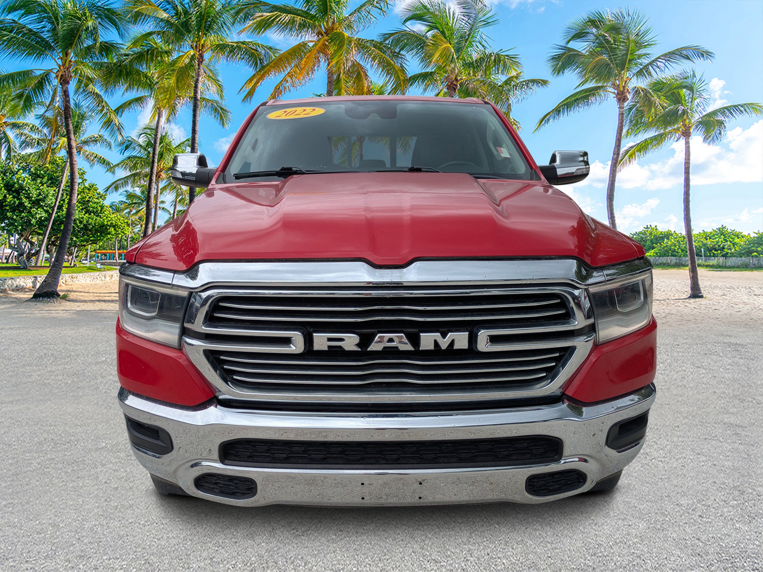 Used 2022 Flame Red Clearcoat Ram Laramie image 8