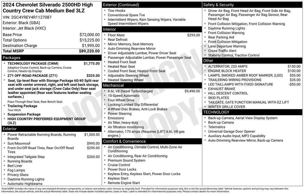 Certified Used 2024 Black Chevrolet High Country image 4
