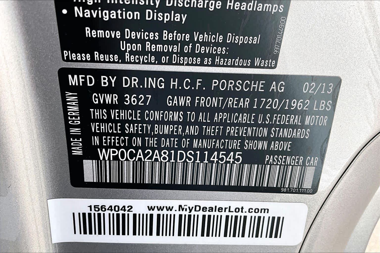 Used 2013 Platinum Silver Metallic Porsche  image 30