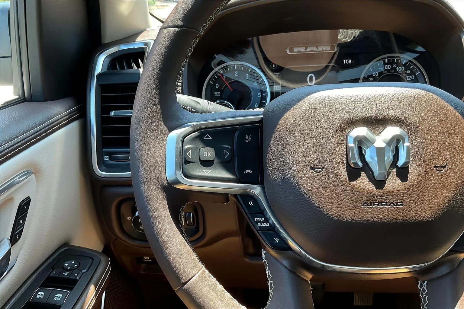 Used 2025 Diamond Black Crystal Pearlcoat Ram Laramie image 45