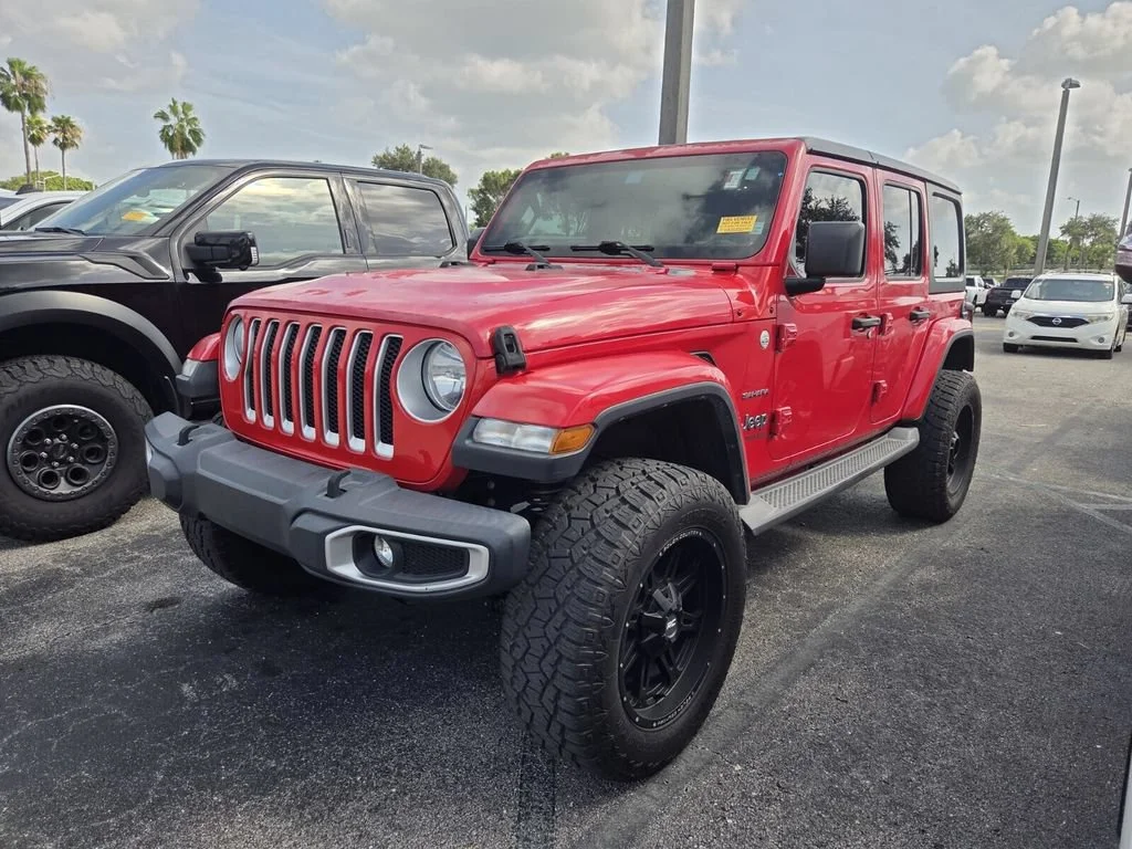 Used 2019 Firecracker Red Clearcoat Jeep Sahara image 3