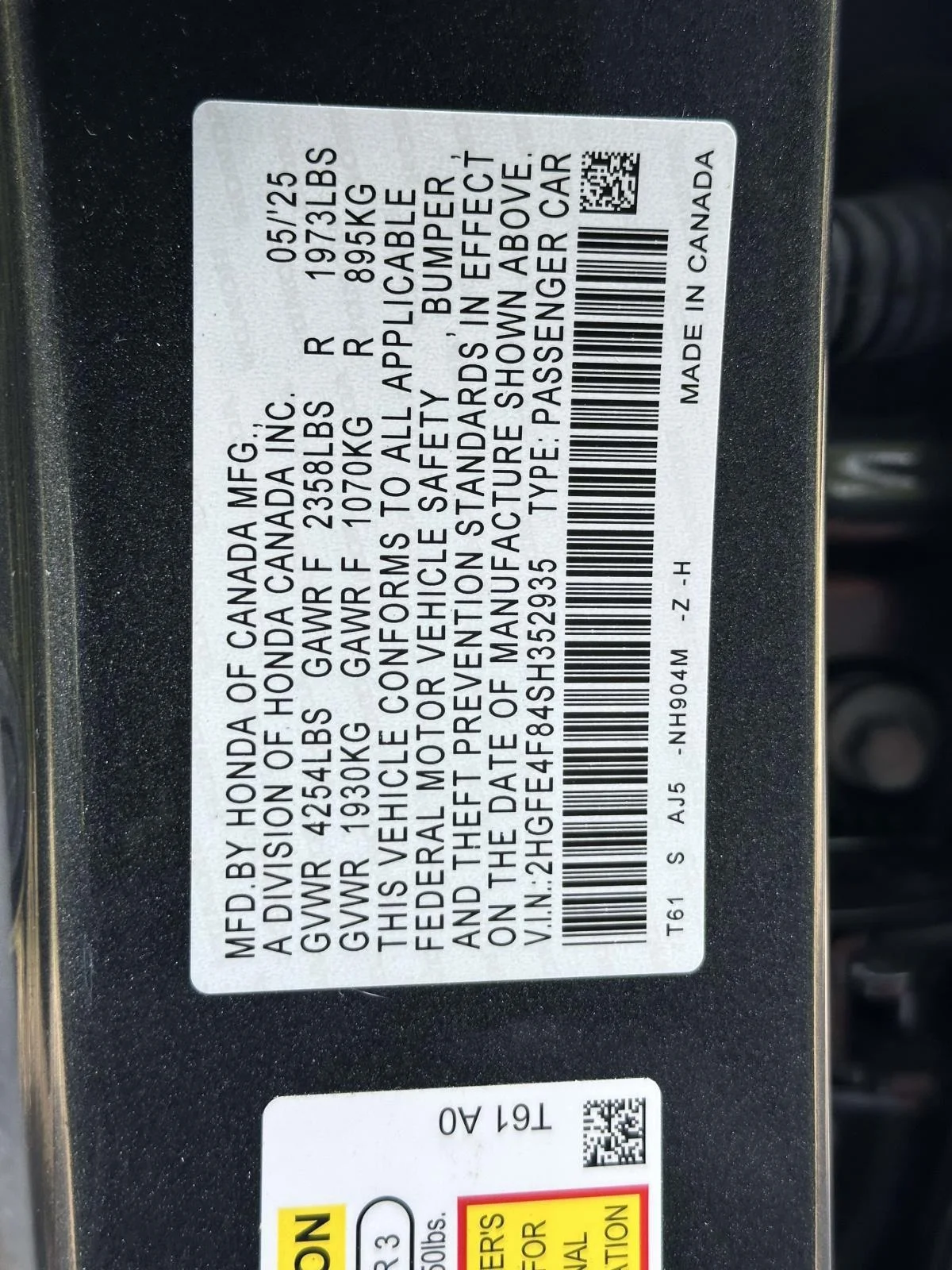 Used 2025 Meteorite Gray Metallic Honda Sport image 39