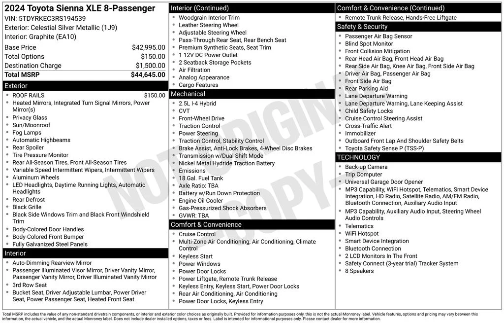 Used 2024 Silver Toyota XLE image 7