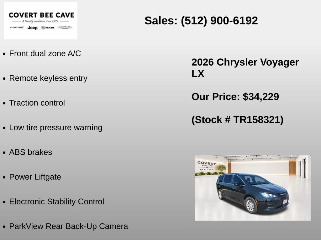 2026 Chrysler Voyager LX - Photo 7