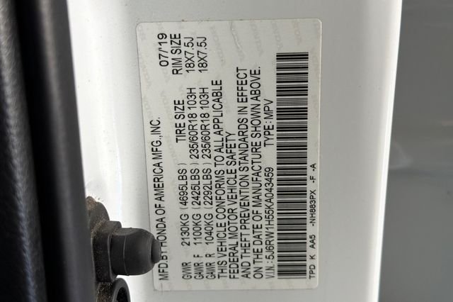Used 2019 Platinum White Pearl Honda EX image 39