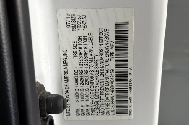 Used 2019 Platinum White Pearl Honda EX image 39