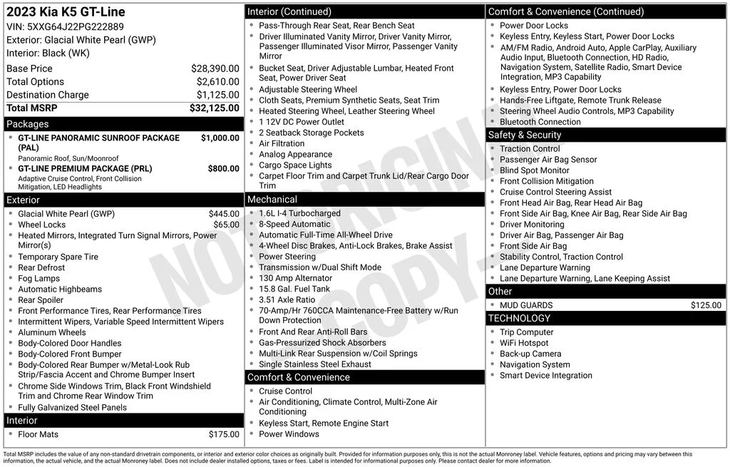Used 2023 White Kia GT-Line image 6