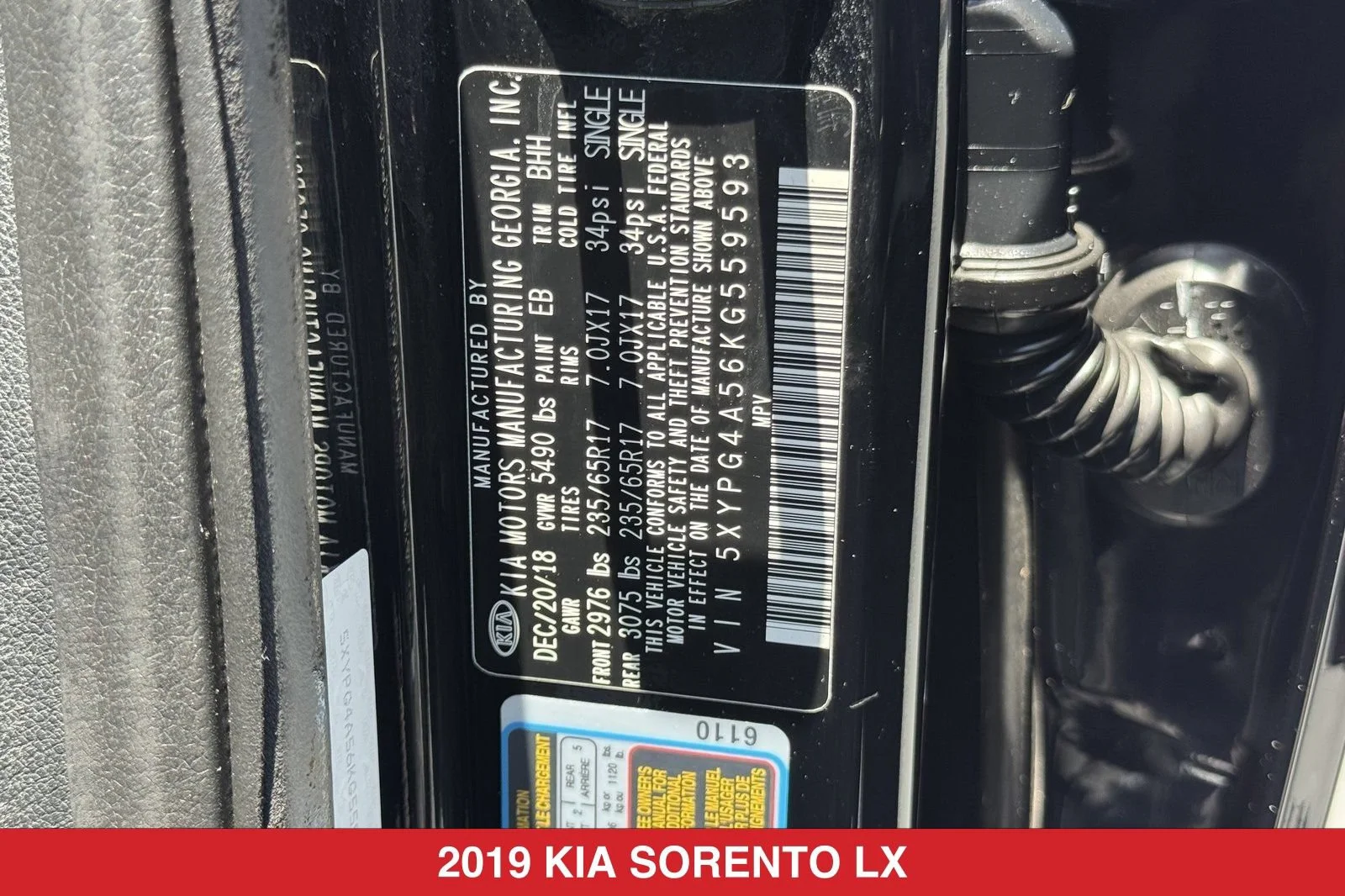 Used 2019 Ebony Black Kia LX V6 image 28