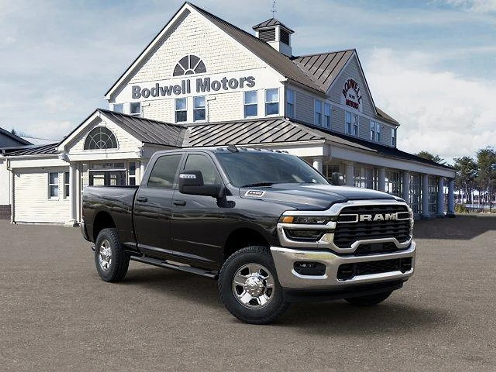 New 2026 Diamond Black Crystal Pearl-Coat Exterior Paint RAM Tradesman Crew Cab 4x4 6