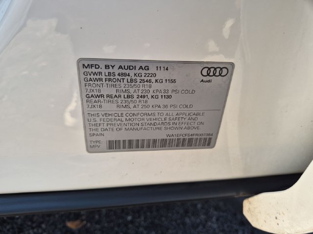 Used 2015 White Audi 2.0T Premium Plus image 35