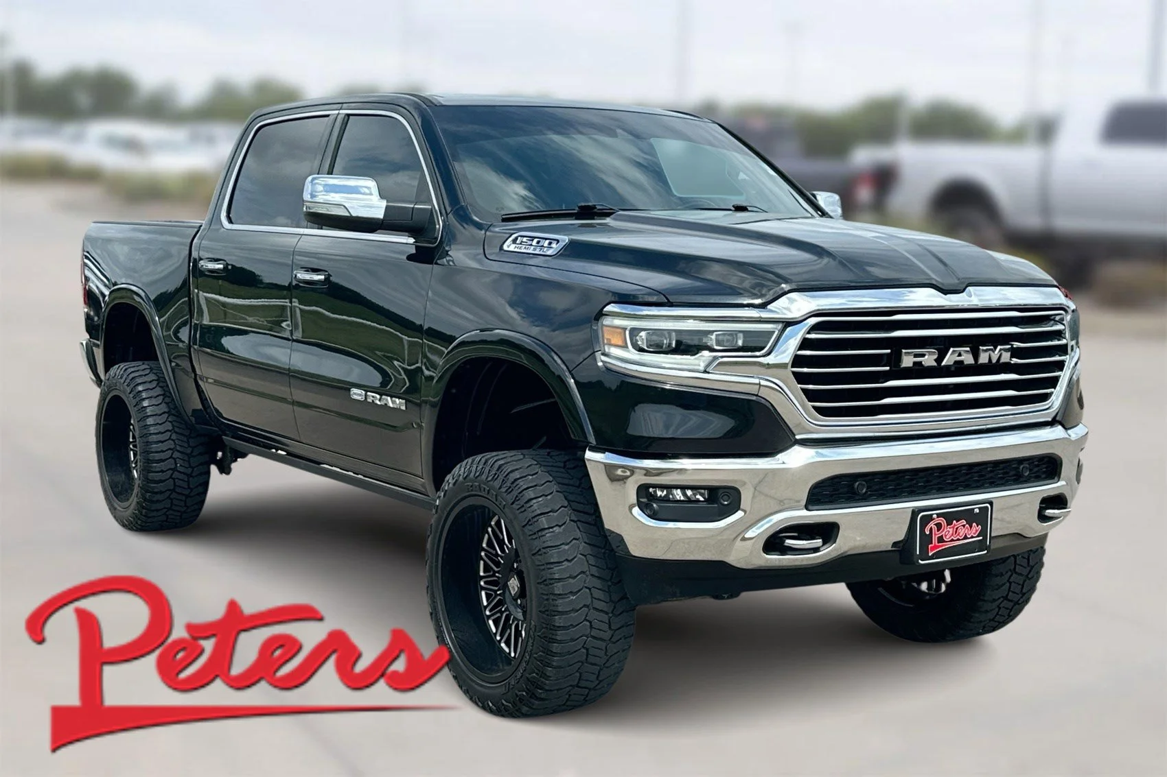 Used 2022 Diamond Black Crystal Pearlcoat Ram Longhorn image 1