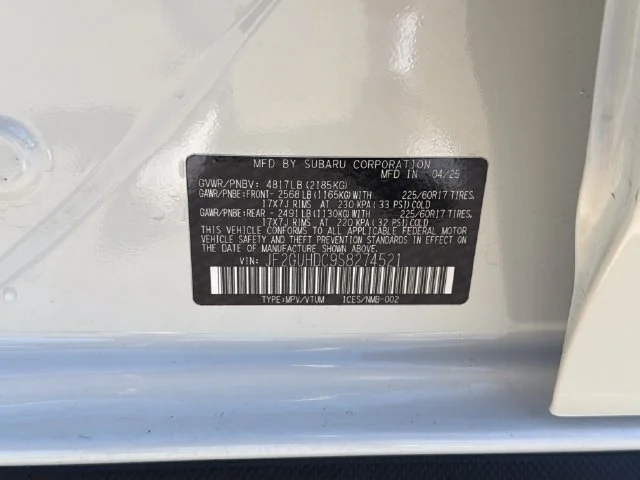 Certified Used 2025 White Subaru Premium image 30