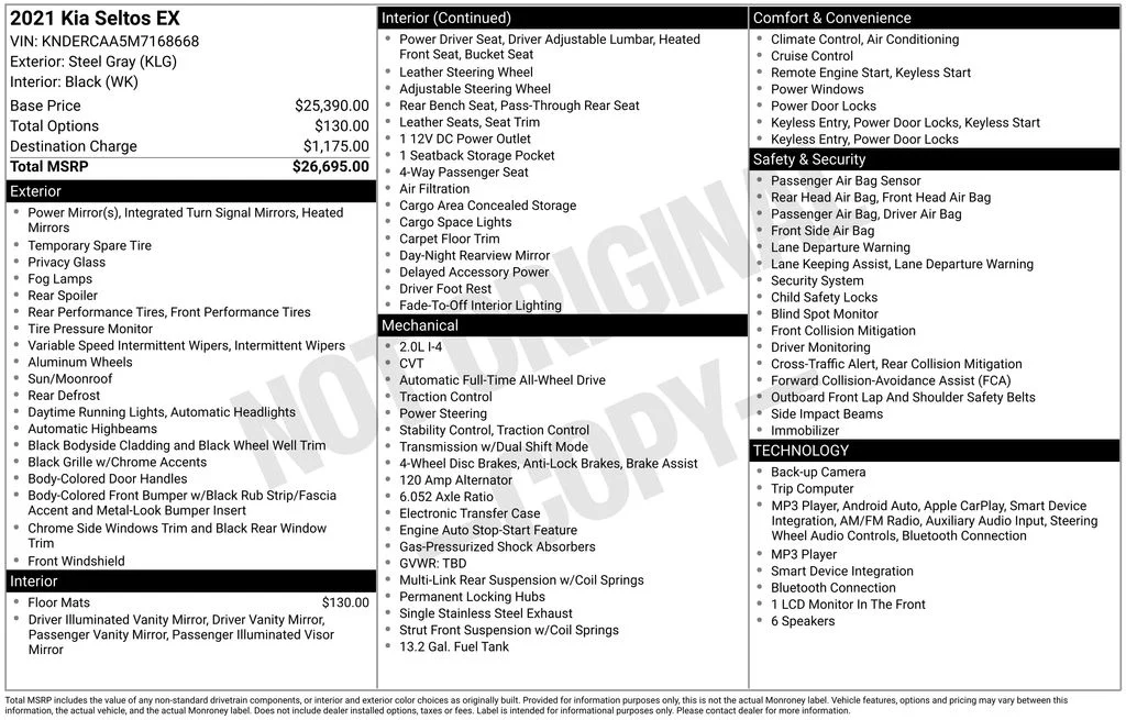 Used 2021 Gray Kia EX image 4