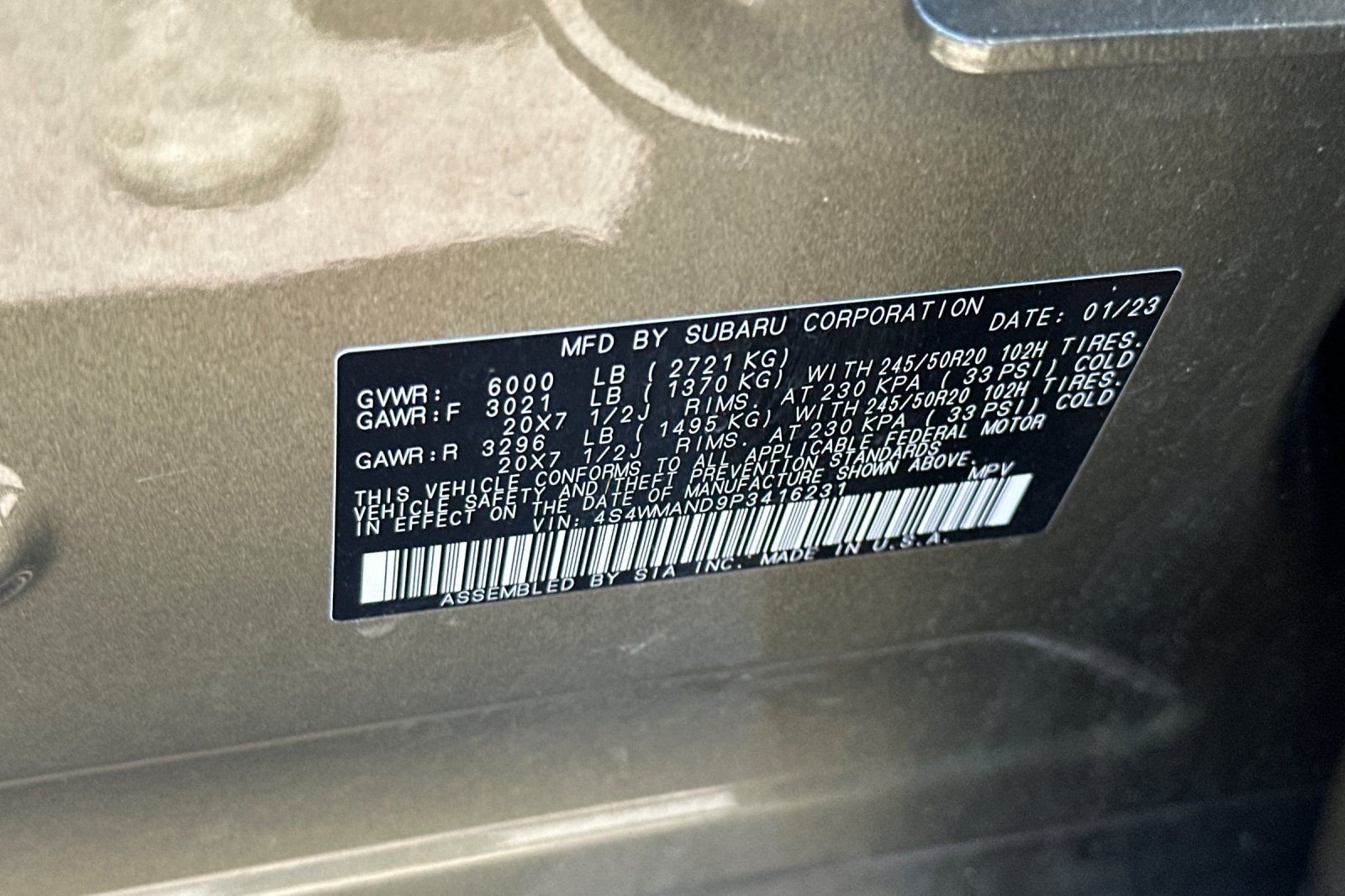 Used 2023 Brown Subaru Limited image 38