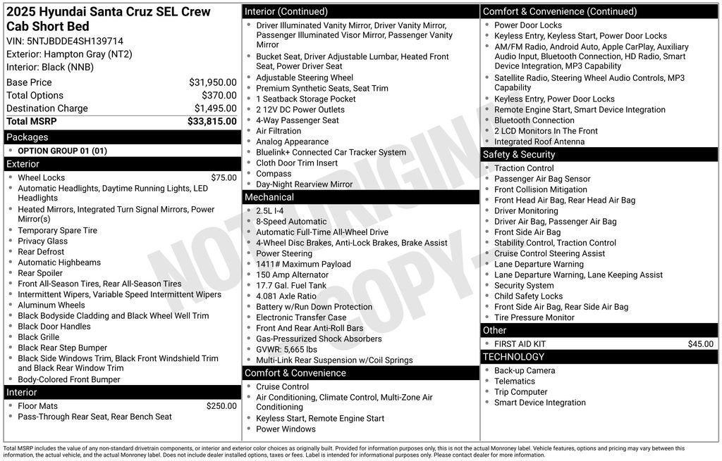 Used 2025 Hampton Gray Hyundai SEL image 4