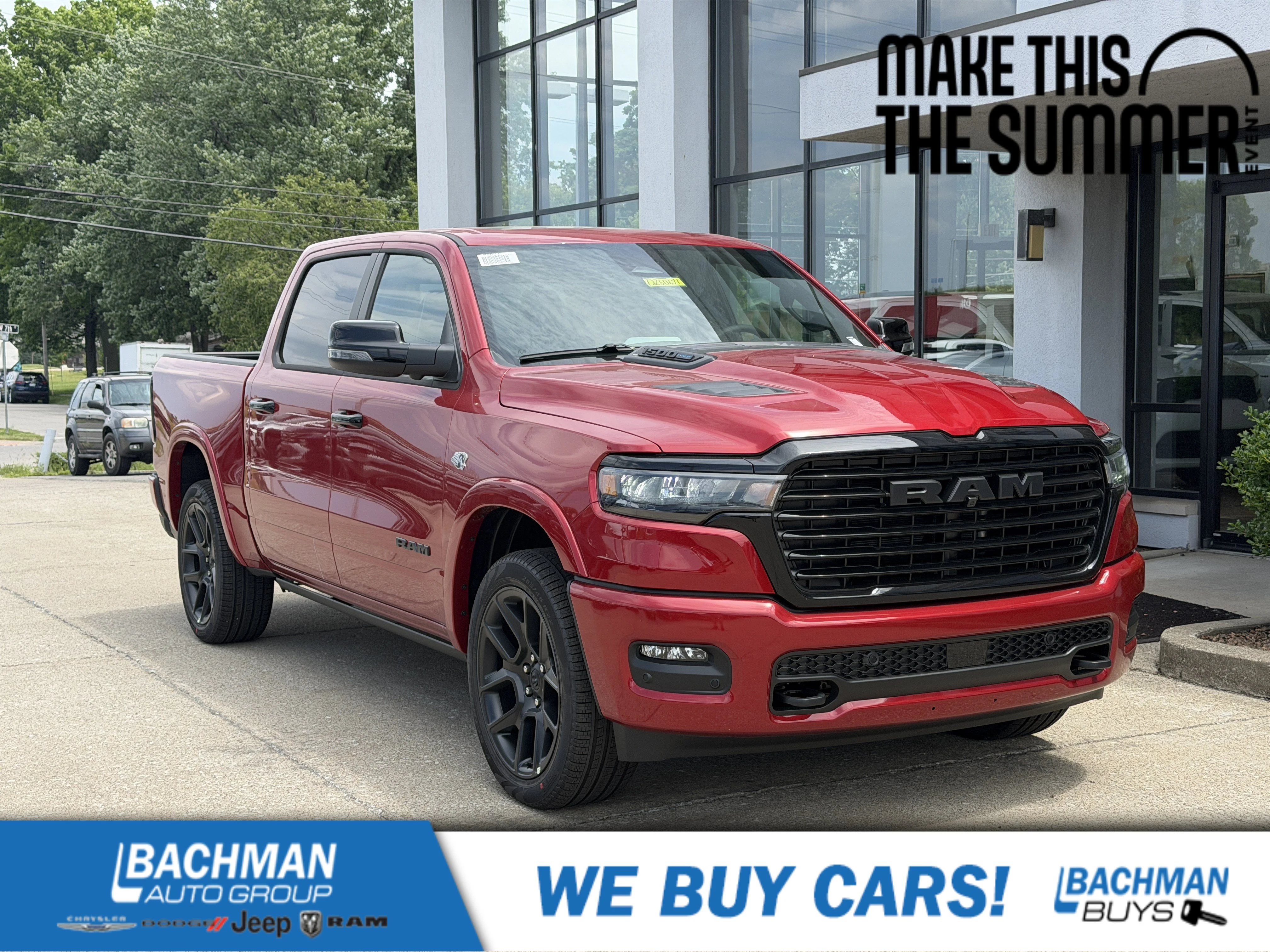 New 2026 Molten Red Pearl-Coat Exterior Paint RAM Laramie image 1