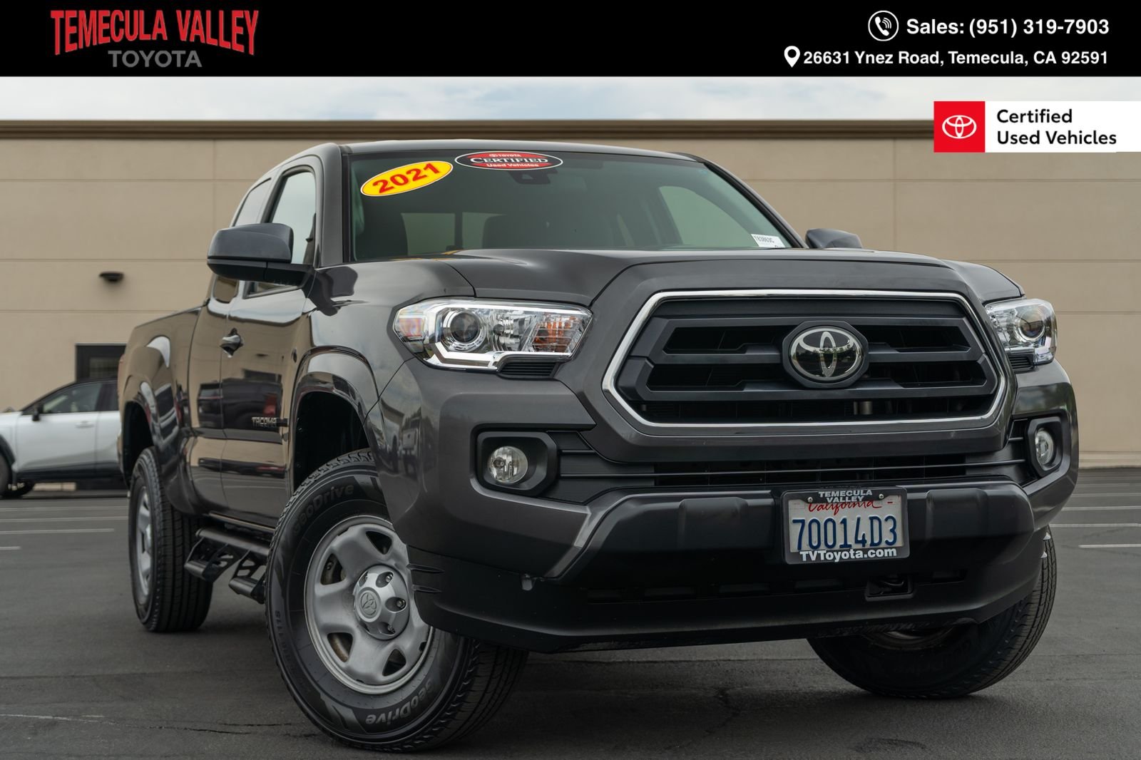 Certified Used 2021 Magnetic Gray Metallic Toyota SR5 image 1